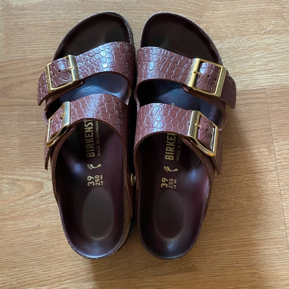 Brown Leather Birkenstock sandals, EU39
